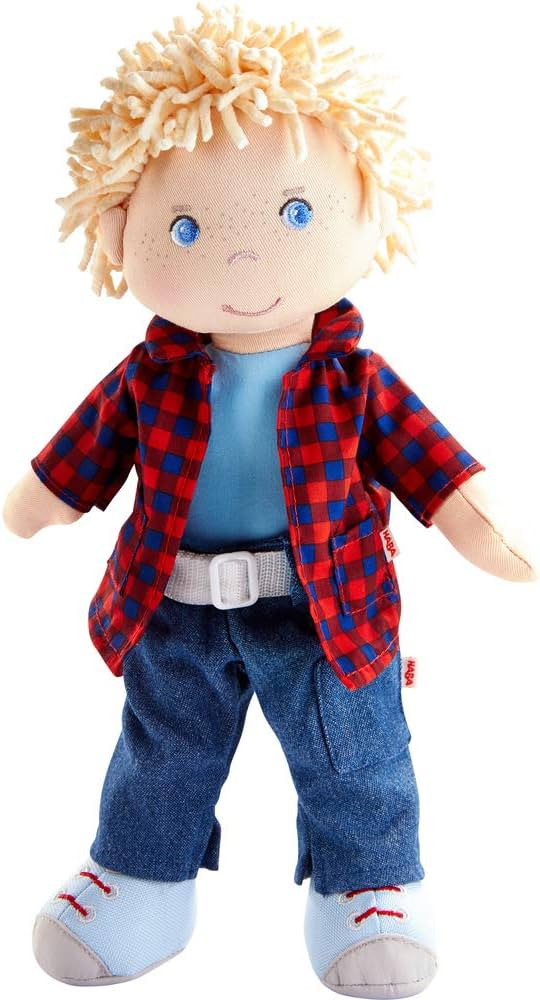 HABA Nick 12" Soft Doll - Baby Boy Doll with Blonde Hair and Blue Eyes (Machine Washable) Perfect... | Amazon (US)