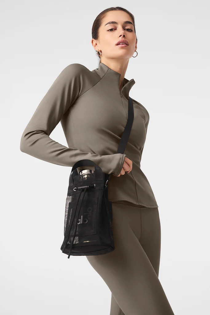 Sheer Cross Body Bucket Bag - Black | Alo Yoga (US)