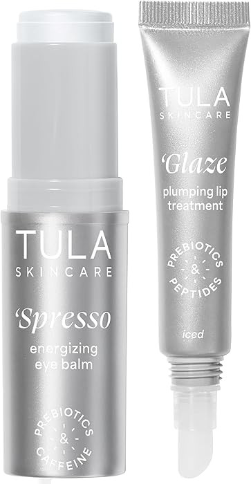 TULA Skin Care Eye + Lip Duo - Spresso Energizing Eye Balm 0.35 oz + Glaze Plumping Lip Treatment... | Amazon (US)