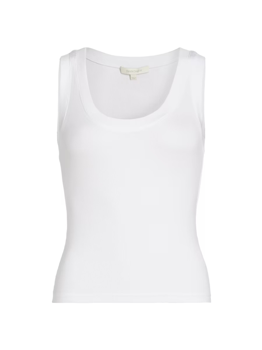Scoopneck Rib-Knit Tank | Saks Fifth Avenue