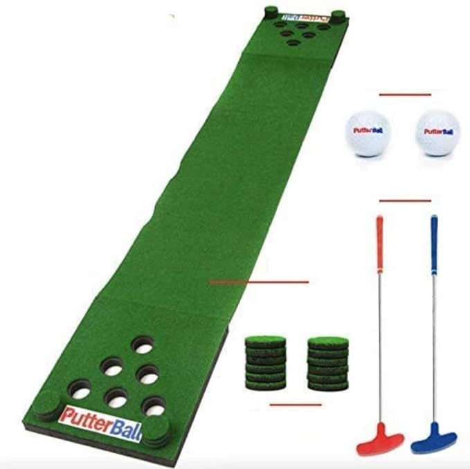 PutterBall Golf Pong Game Set The Original - Includes 2 Putters, 2 Golf Balls, Green Putting Pong... | Amazon (US)