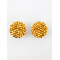 Vintage Ysl Earrings, Yves Saint Laurent Earrings Large, Round Clip-On Jewelry Gold, For Women | Etsy (US)