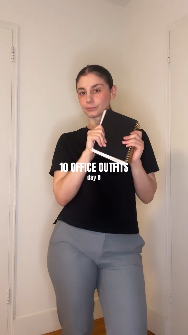 Office Outfit Series - gray and black outfit, pants and sweater 

#LTKSeasonal #LTKworkwear