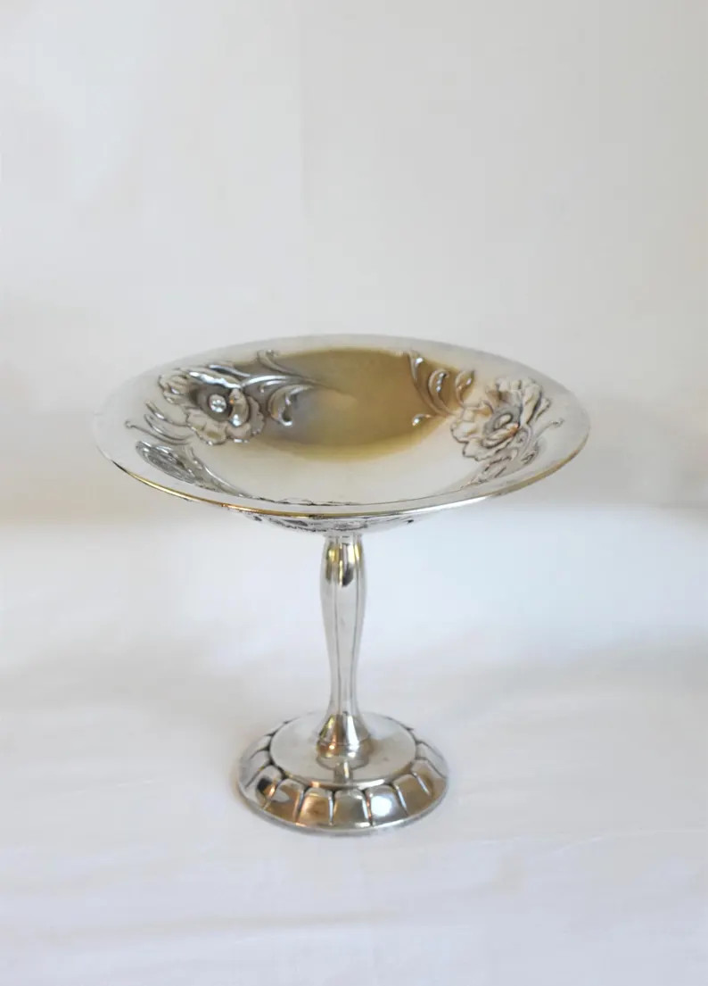 Onieda Gala Silver Plated Footed Compote, USA 1960s - Etsy | Etsy (US)