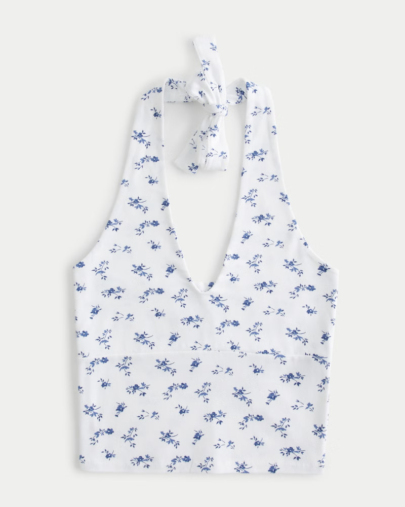 V-Neck Halter Top | Hollister (US)