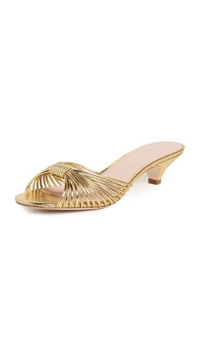 Loeffler Randall Women's Dixie Strappy Kitten Heel Sandals, Gold, 10.5 Medium US | Amazon (US)