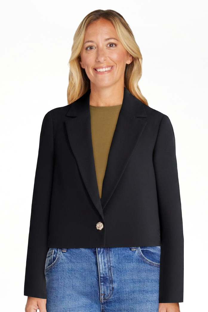 Scoop Women's and Women's Plus Ribbed Back Blazer, Sizes XS-4X | Walmart (US)