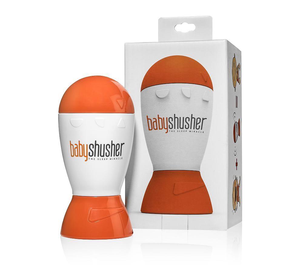 Baby Shusher Baby Sound Machine, White/Orange | Pottery Barn Kids