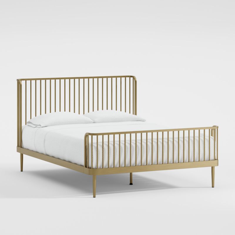 Wembley Kids Full Gold Bed | Crate & Kids | Crate & Barrel