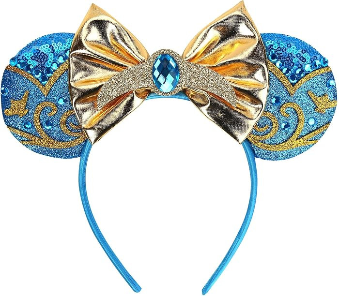 Mouse Ears Headbands For Women Adult Mouse Ear Costume Cosplay Birthday for Park Blue Party with ... | Amazon (US)