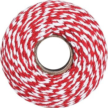 Vivifying Red and White Twine, 656 Feet 2mm Cotton Bakers Twine String for Gift Wrapping, Baking,... | Amazon (US)