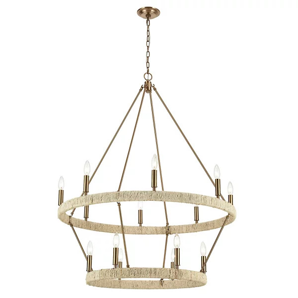 Abaca 2 Tier Chandelier | Lumens