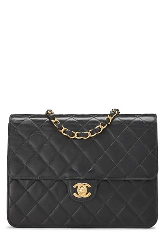 CHANEL  
               Pre-loved Black Quilted Lambskin Ex Flap Small, Black | Amazon (US)