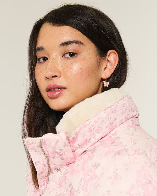 Faux Fur-Lined All-Weather Puffer Jacket | Hollister (US)