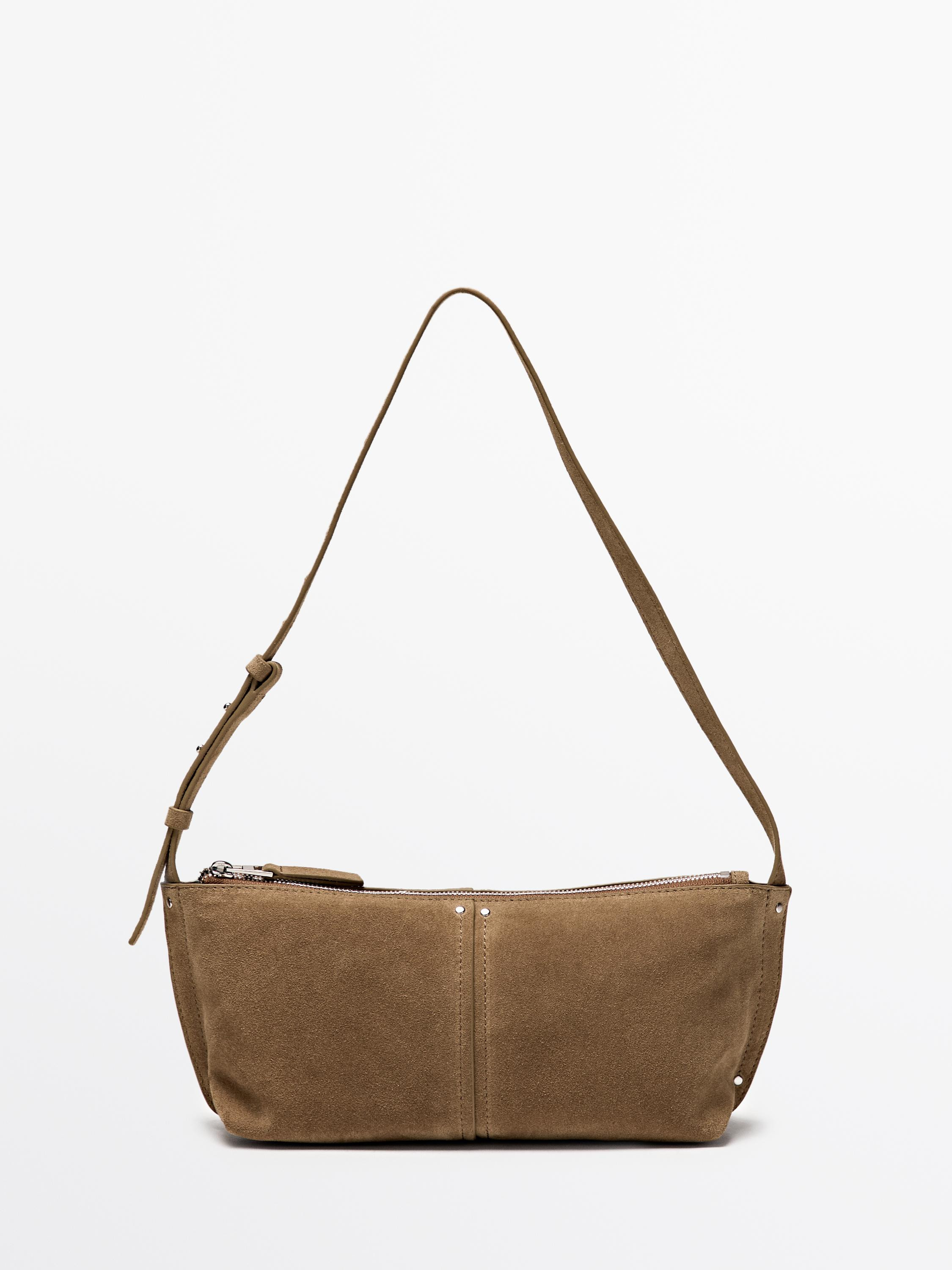 Schultertasche aus Rauleder | Massimo Dutti DE