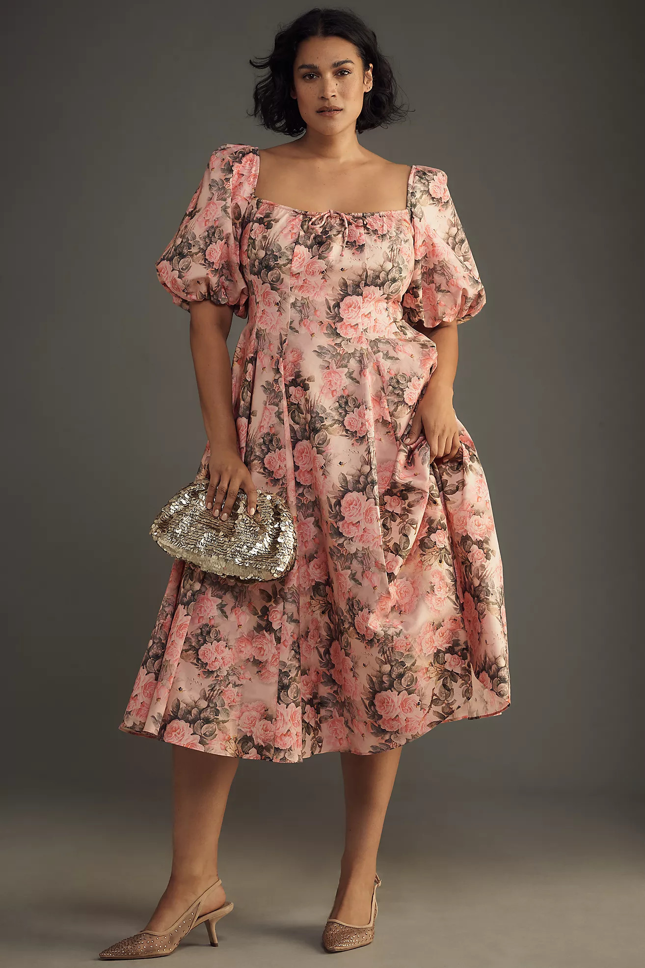 Selkie Plus Puff-Sleeve Midi Dress | Anthropologie (US)