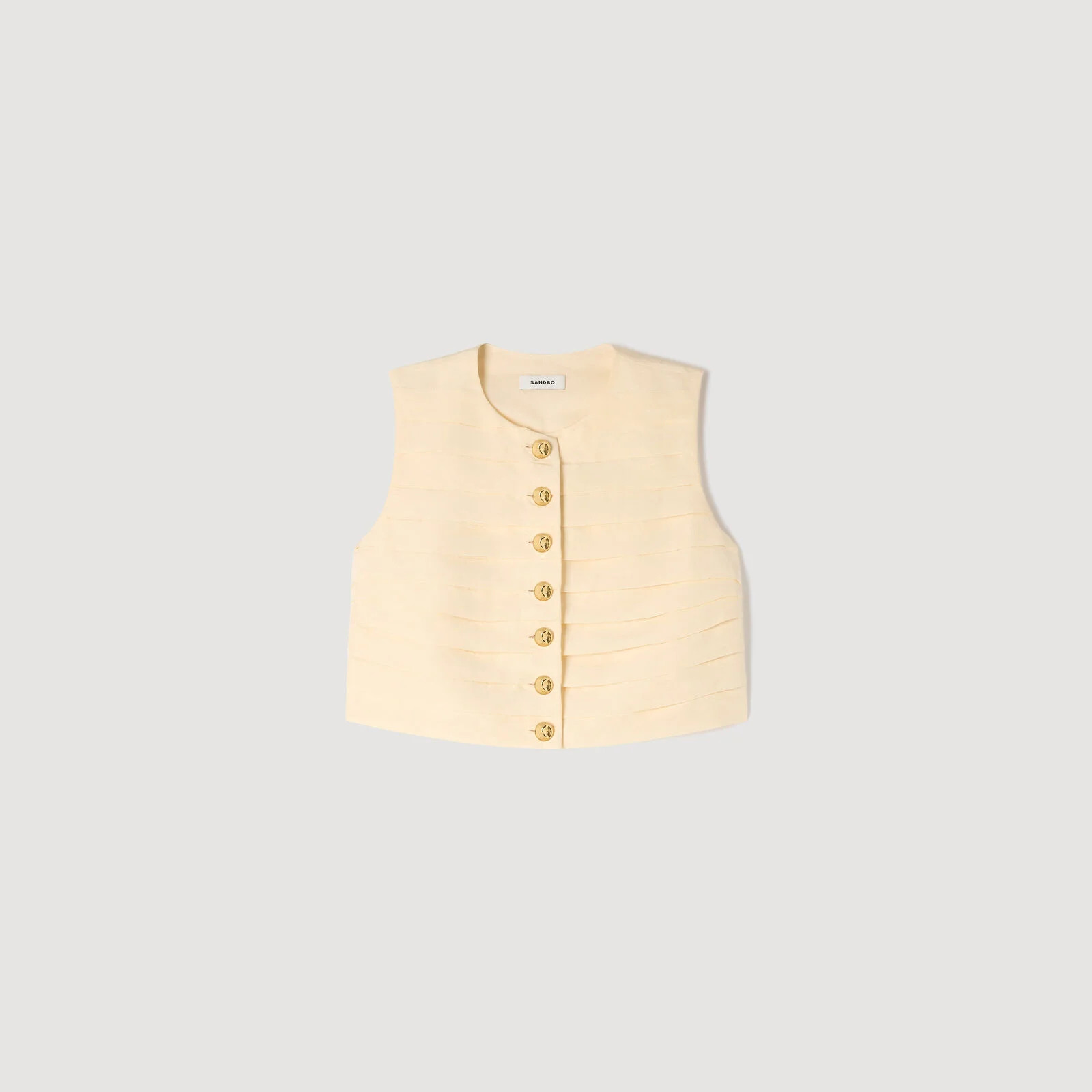 Pleated crop top | Sandro US | Sandro-Paris US