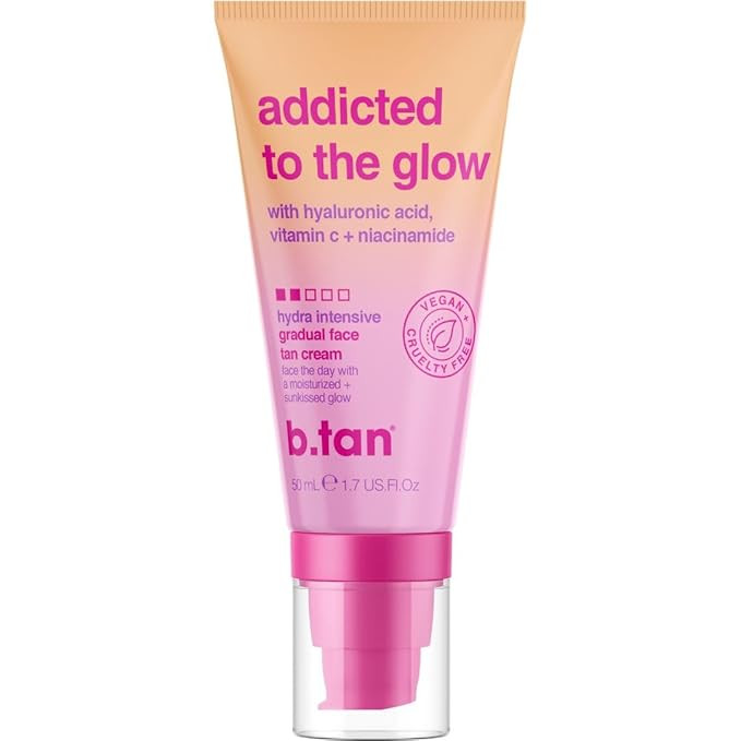 b.tan Gradual Self Tan Face Lotion | Addicted to the Glow - Daily Faical Tanning Cream for a Sunk... | Amazon (US)