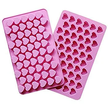 Silicone Mold Mini Heart Shape Silicone Ice Cube Molds Trays/Chocolate Mold Pink Set of Two | Walmart (US)