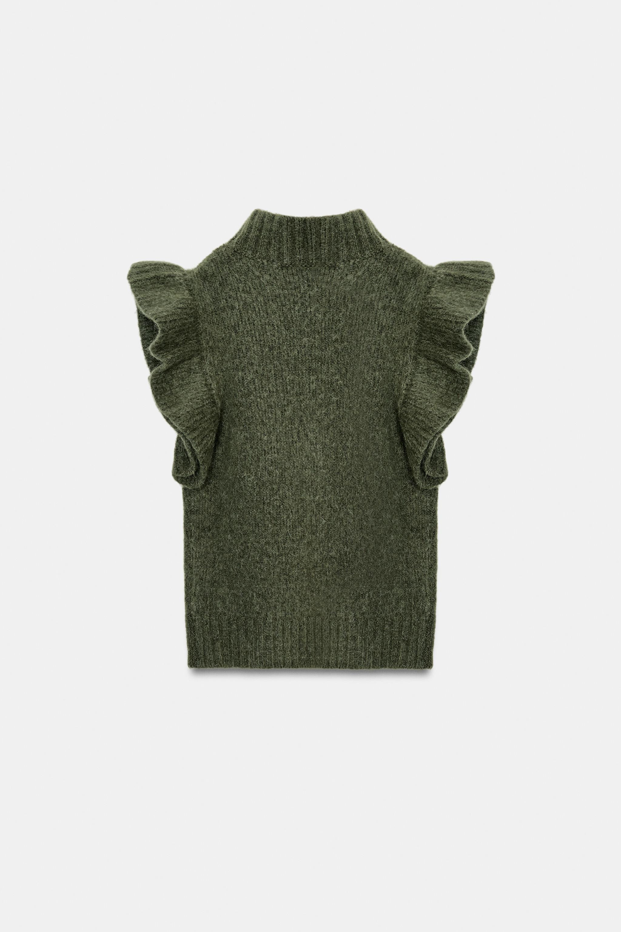 WOOL VEST WITH RUFFLES | Zara US