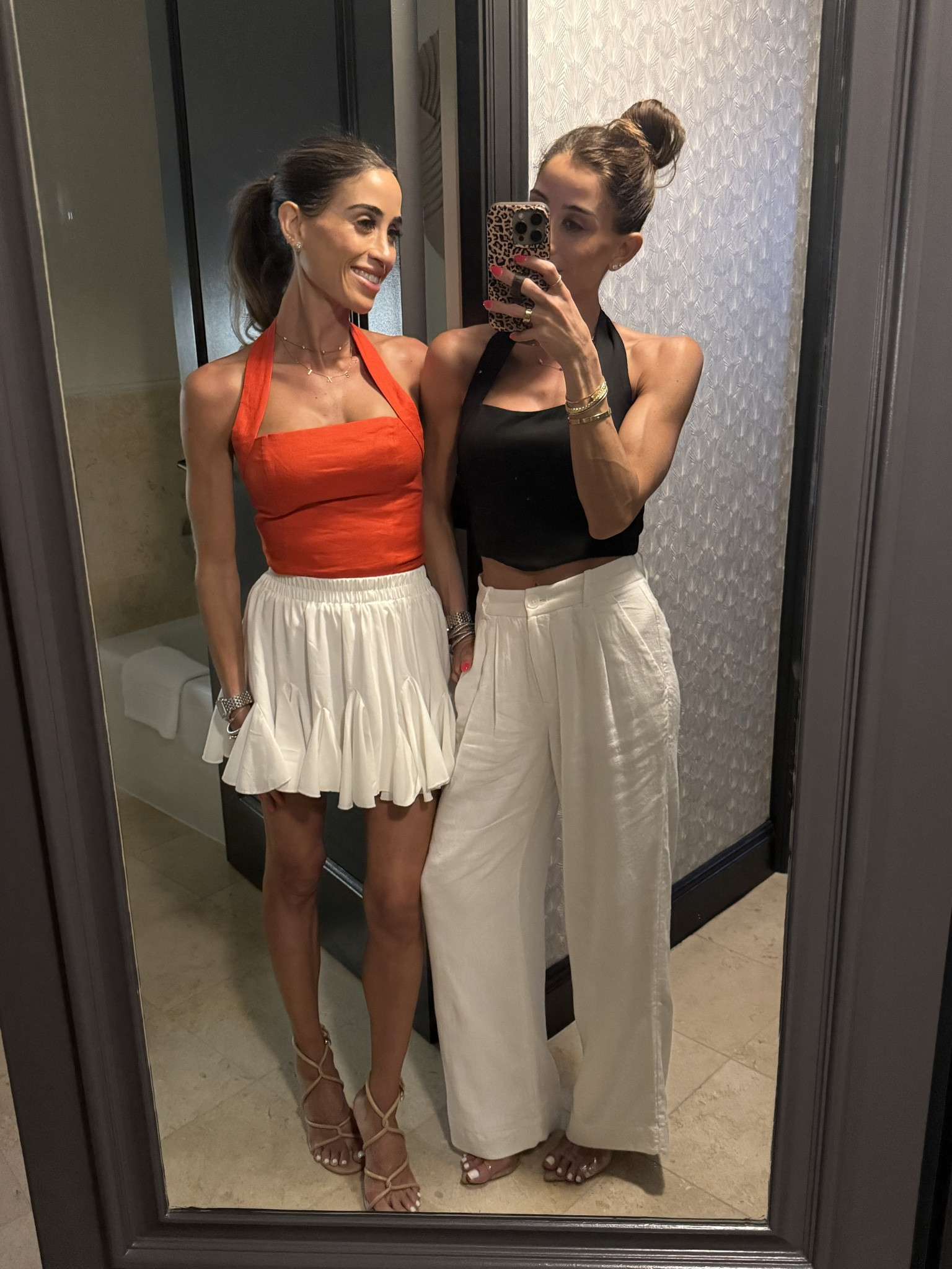 Trending spring outfit linen pants size 23s halter top spring vacation 

#LTKPetite #LTKSaleAlert #LTKootd