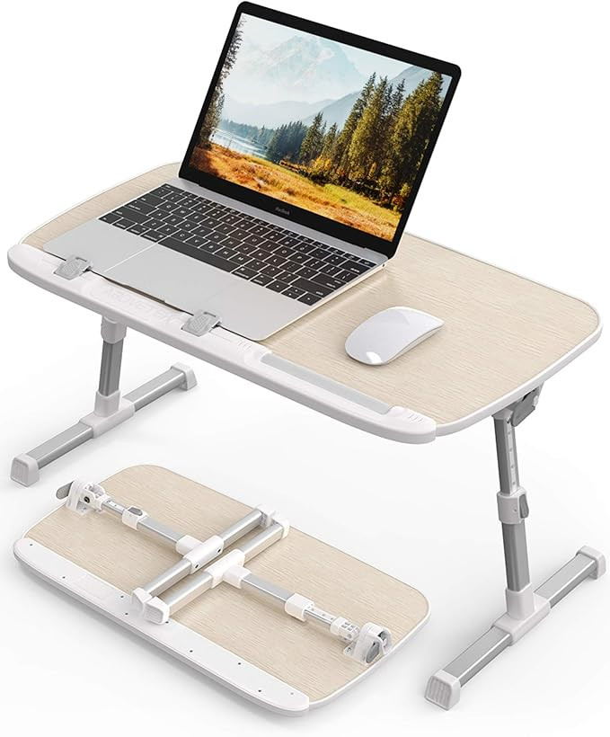 AboveTEK Laptop Desk for Bed, Portable Laptop Table Tray with Foldable Legs, Height Adjustable Fo... | Amazon (US)
