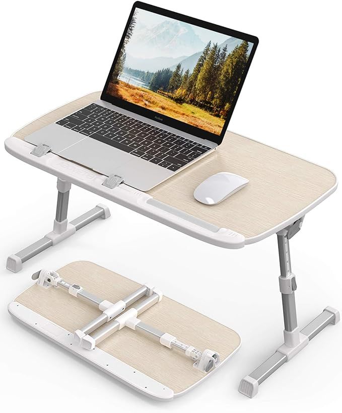 AboveTEK Laptop Desk for Bed, Portable Laptop Table Tray with Foldable Legs, Height Adjustable Fo... | Amazon (US)