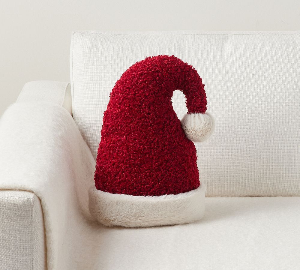 Santa Hat Shaped Pillow | Pottery Barn (US)