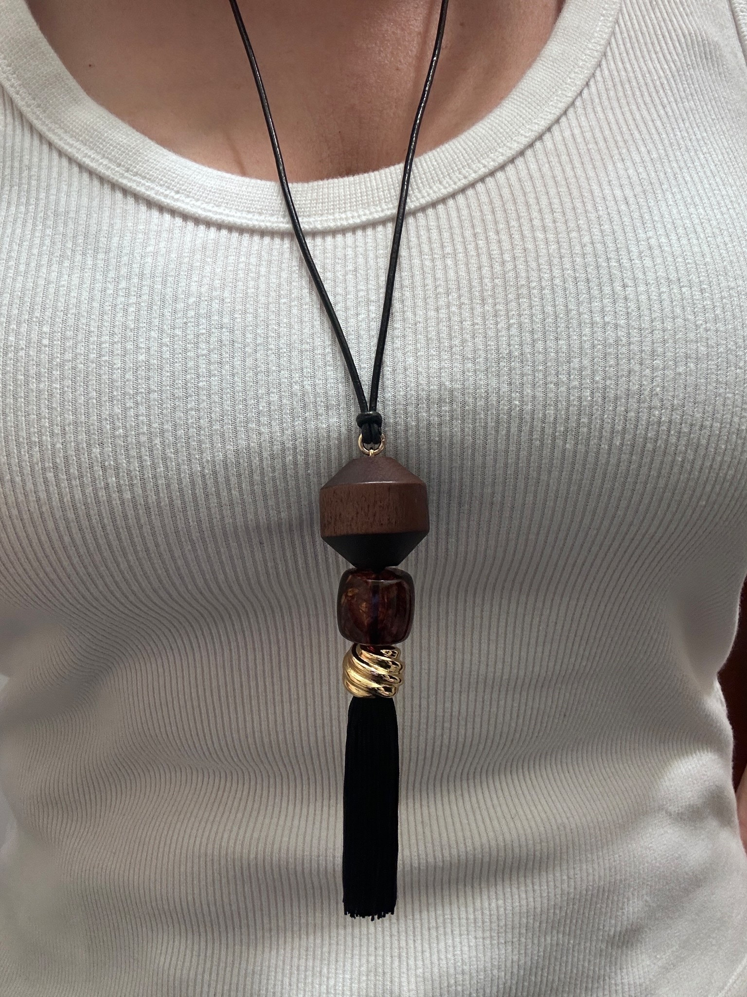 Long BOLD pendant necklaces-especially tassel styles-are trending. They were seen on the SS ‘26 fashion runways. 

I bought this funky one from J Crew for just $60 and it’s going to add a whole lot of fun to my wardrobe! I love that the cord chain is adjustable. 

I’ve linked a bunch more as well. 

#LTKFindsUnder100 #LTKOver40