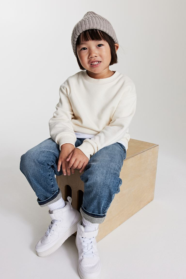 Superstretch Lined Denim Joggers - Denim blue - Kids | H&M US | H&M (US + CA)