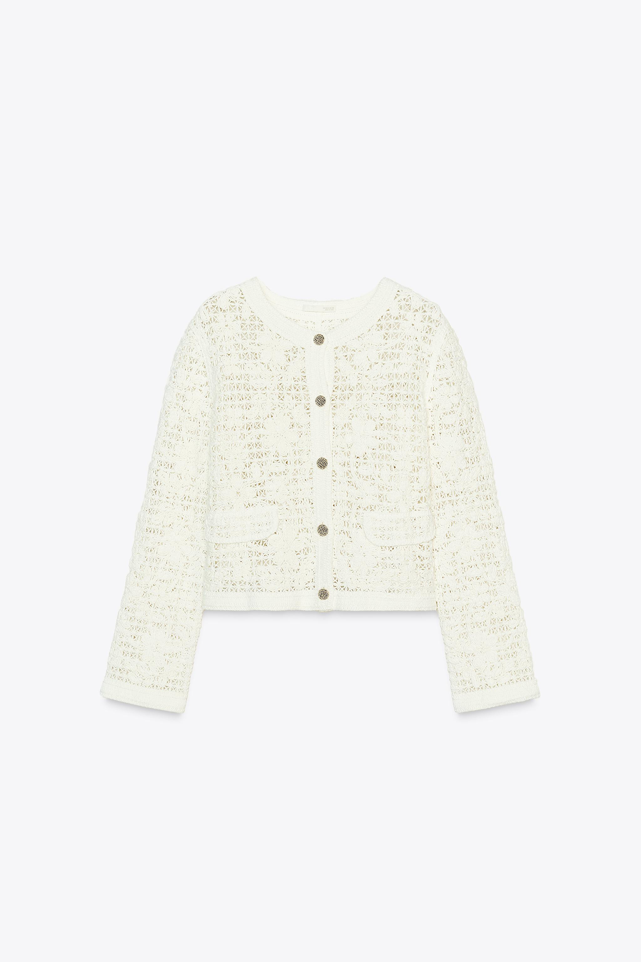 CROCHET BUTTON JACKET | Zara US