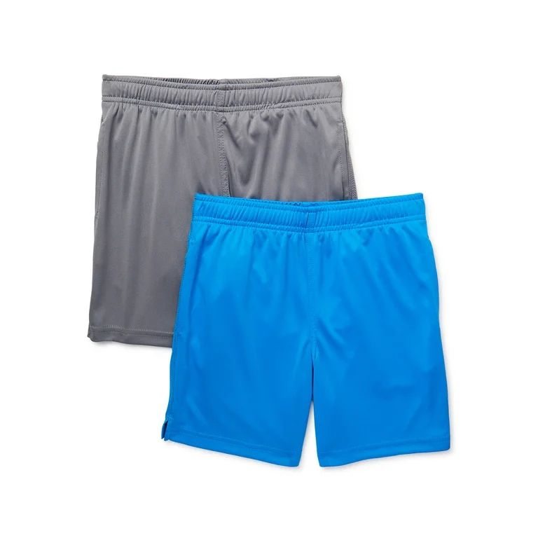 Athletic Works Boy's Performance Shorts, 2-Pack, Sizes 4-18 & Husky | Walmart (US)