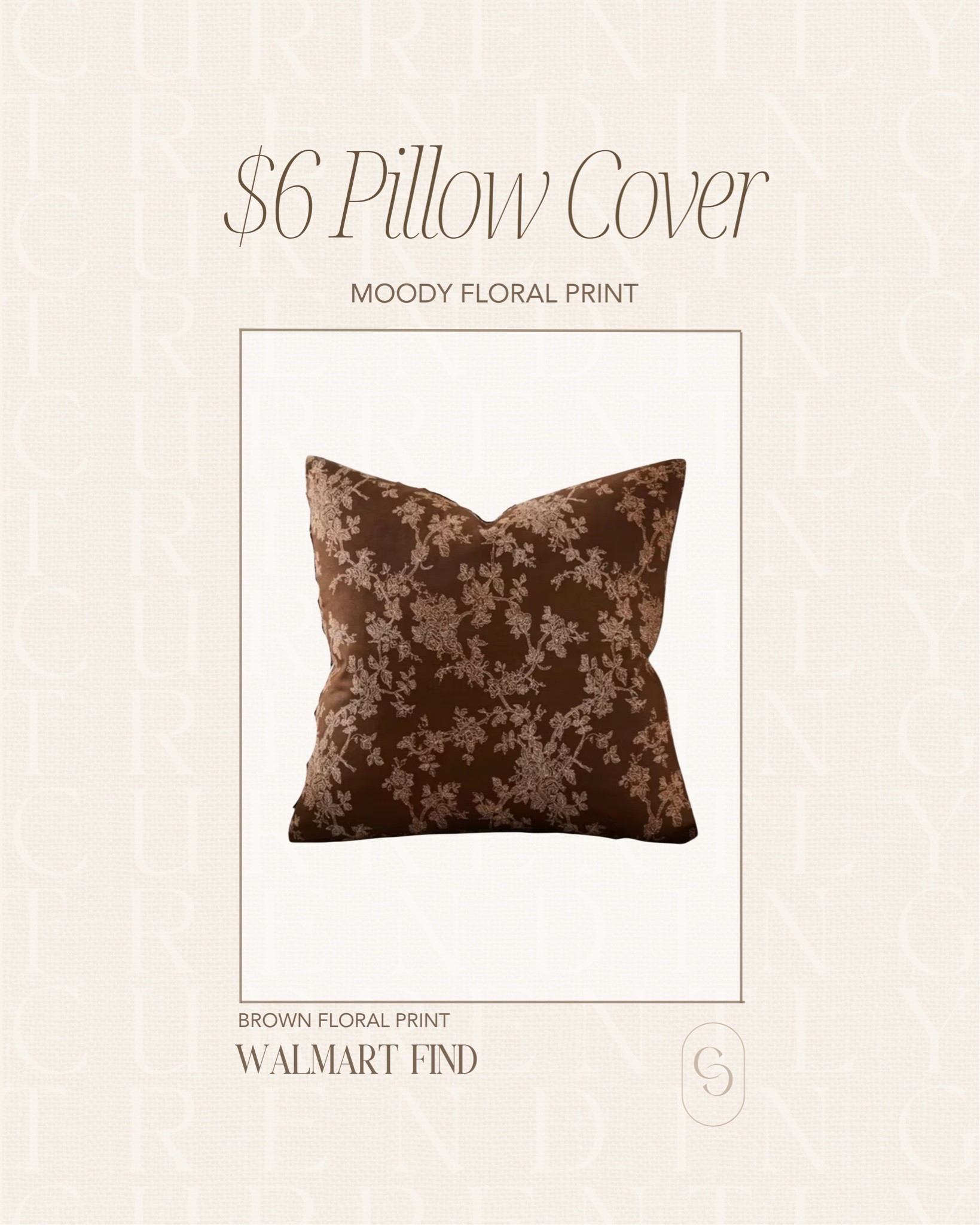 Moody florals for fall 🤎🍂 This $6 pillow cover is such an easy way to add warmth, pattern, and that collected vintage feel without spending a fortune. Walmart did not have to make it this good.

#LTKSeasonal #LTKHome