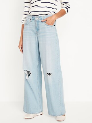 Mid-Rise Baggy Wide-Leg Jeans | Old Navy (US)