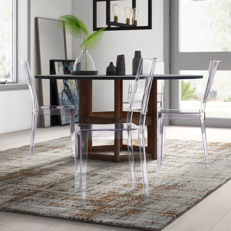 Normand Stacking Side Chair in Clear (Set of 4) | Wayfair North America