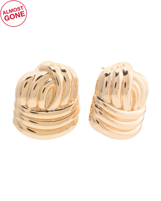 Gold Knot Earrings | TJ Maxx