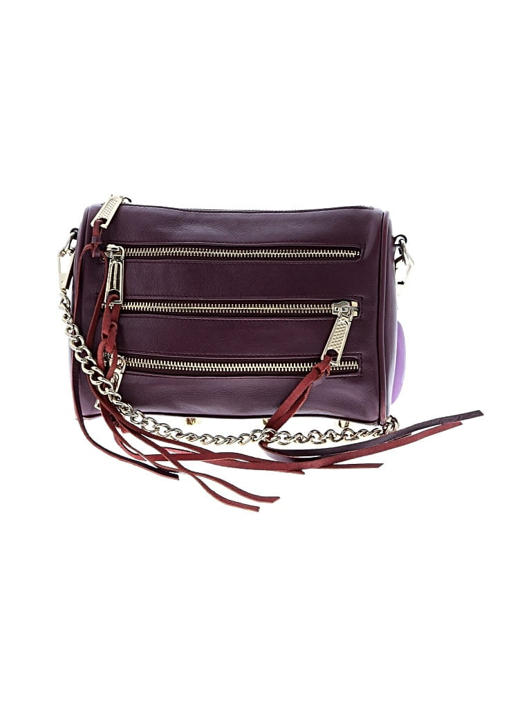 Rebecca Minkoff 100% Leather Purple Burgundy Leather Crossbody Bag One size - 75% off | ThredUp (US)