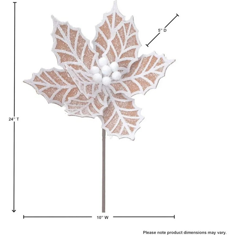 24” Gingerbread Poinsettia Stem | Walmart (US)