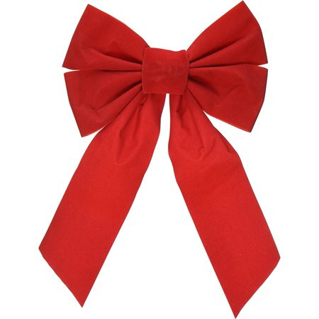 Red Velvet Christmas Bow 11.2-inch X 8.1-inch 4 Pack of Holiday Bows | Walmart (US)