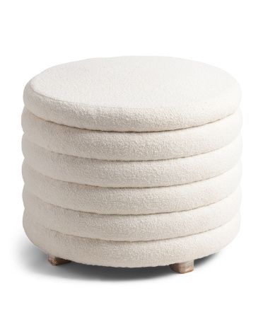 25x19 Boucle Storage Ottoman | TJ Maxx