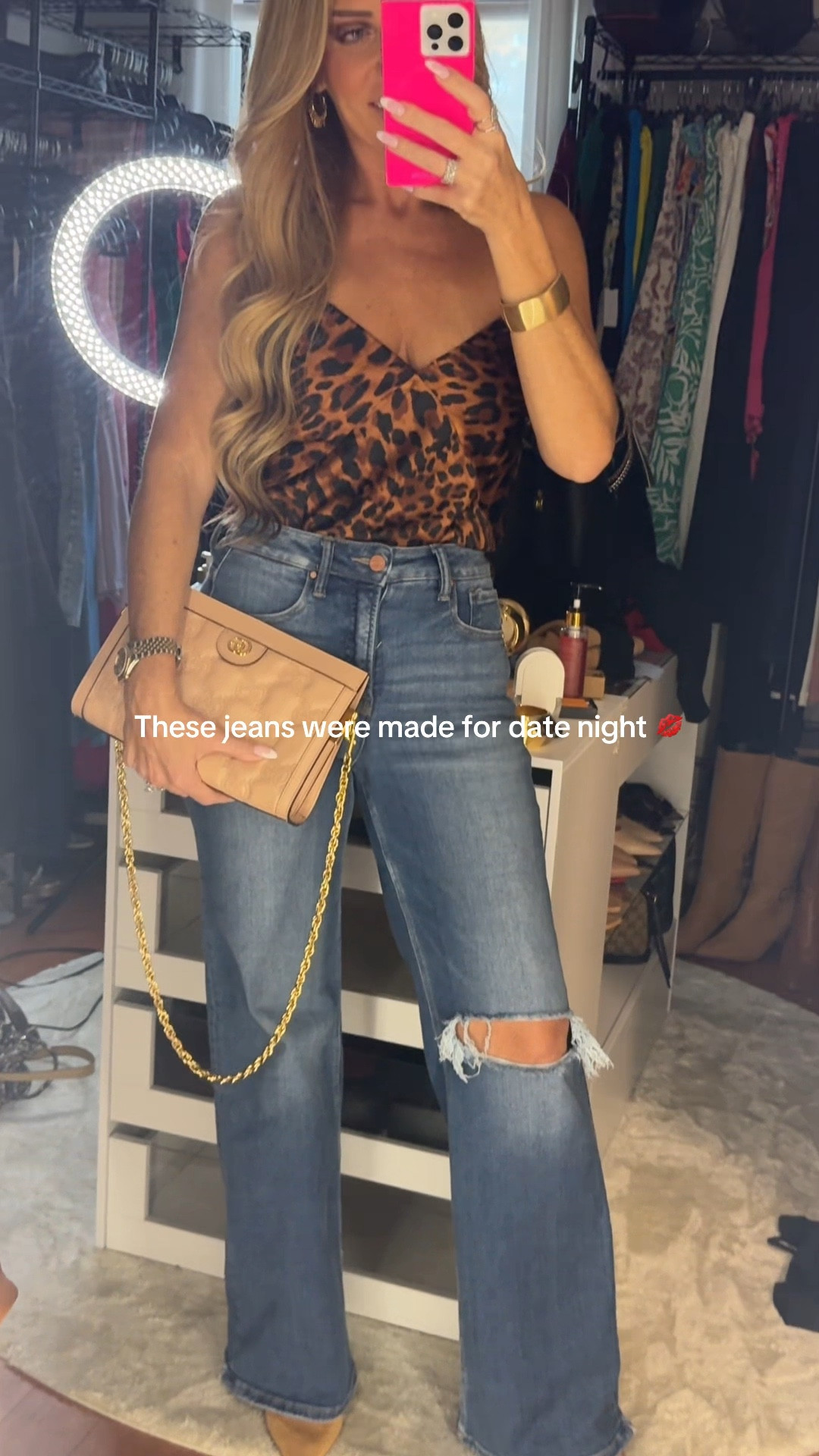 Leopard print and denim just hit different. A leopard top gives all the fall energy — bold, flirty, and a little wild — and I love how it pairs with these high-waisted jeans. The ripped knee keeps it casual, the heels dress it up, and honestly? It’s giving confident main-character energy. Perfect for date night, girls’ night, or just strutting into the weekend like you own it.

5’7, 136, 36C
Top: Small
Jeans: 1/25

#LTKMidsize #LTKOver40 #LTKSeasonal