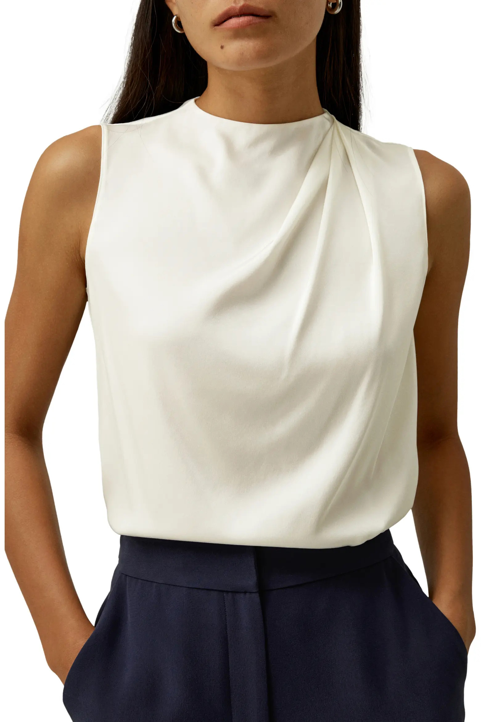 Women's Sleeveless Minimalist Silk Top (Women) | Nordstrom | Nordstrom