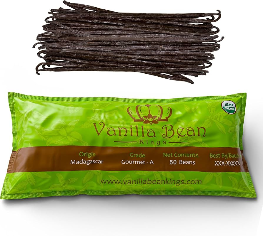 50 Organic Madagascar Vanilla Beans. Whole Grade A Vanilla Pods for Vanilla Extract and Baking | Amazon (US)