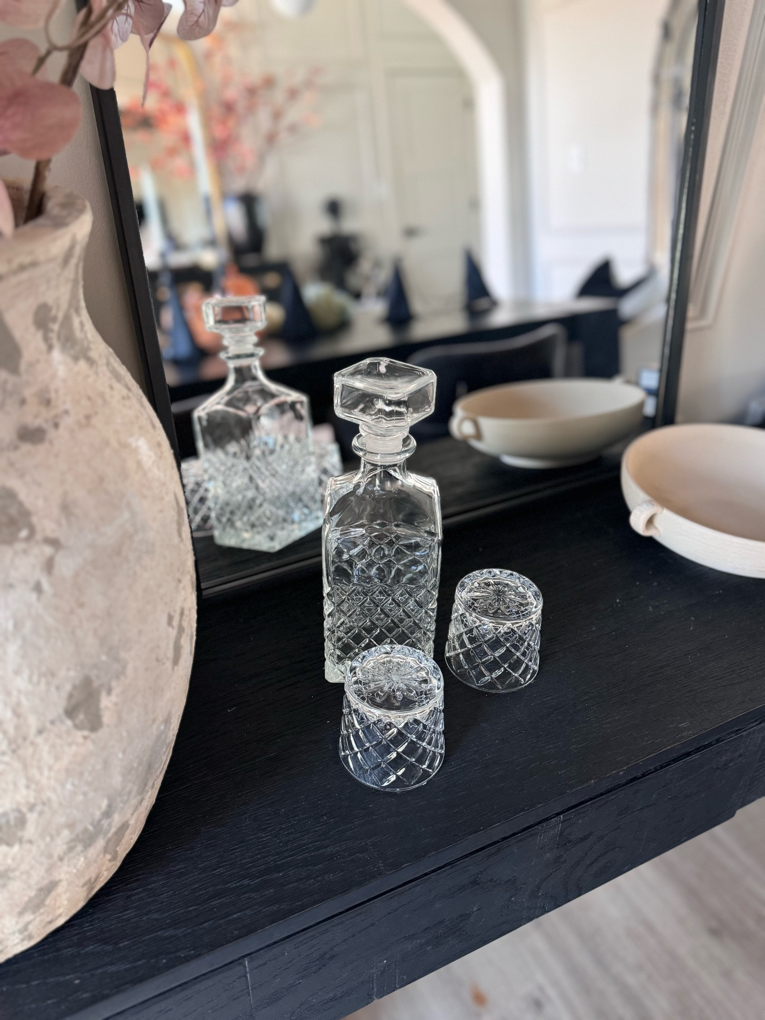 Prettiest clear glass decanter 3 pack for less than $10. 

#LTKFindsUnder50 #LTKStyleTip