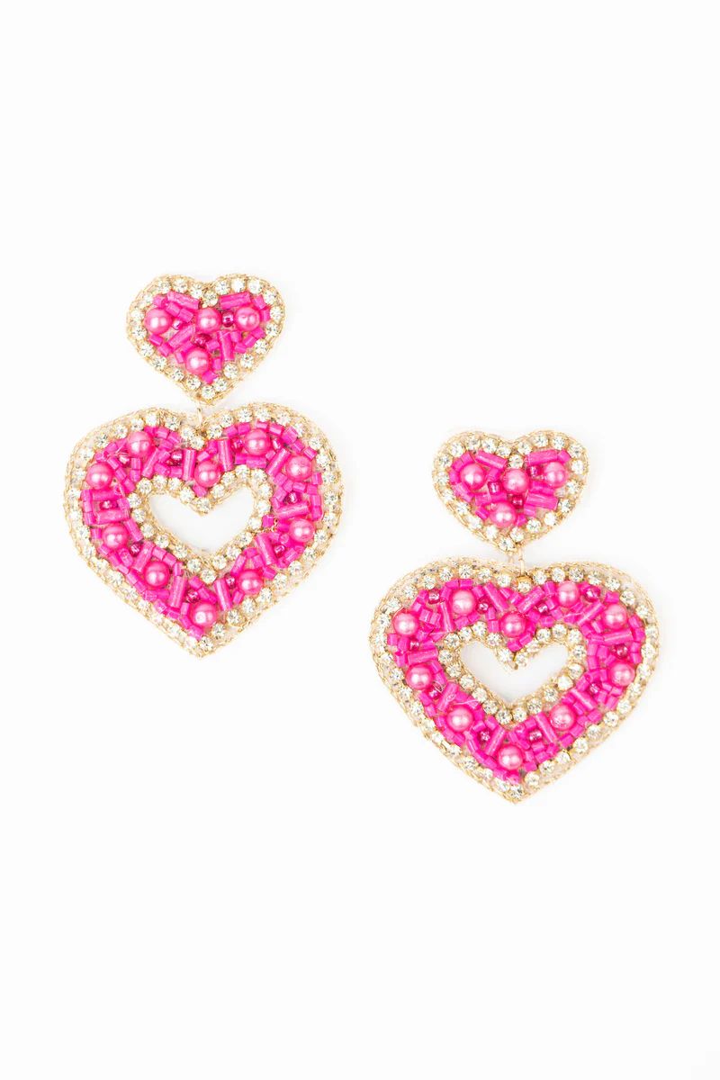 Valentina Double Heart Earrings | Avara