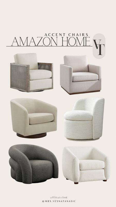 Amazon home accent chairs! Modern, neutral accent chairs for any space. You can pair two for a sitting area. 

#LTKhome #LTKsalealert