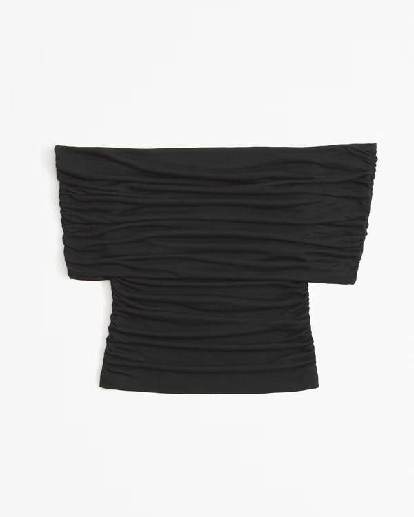 Women's Off-The-Shoulder Sheer Top | Women's | Abercrombie.com | Abercrombie & Fitch (US)