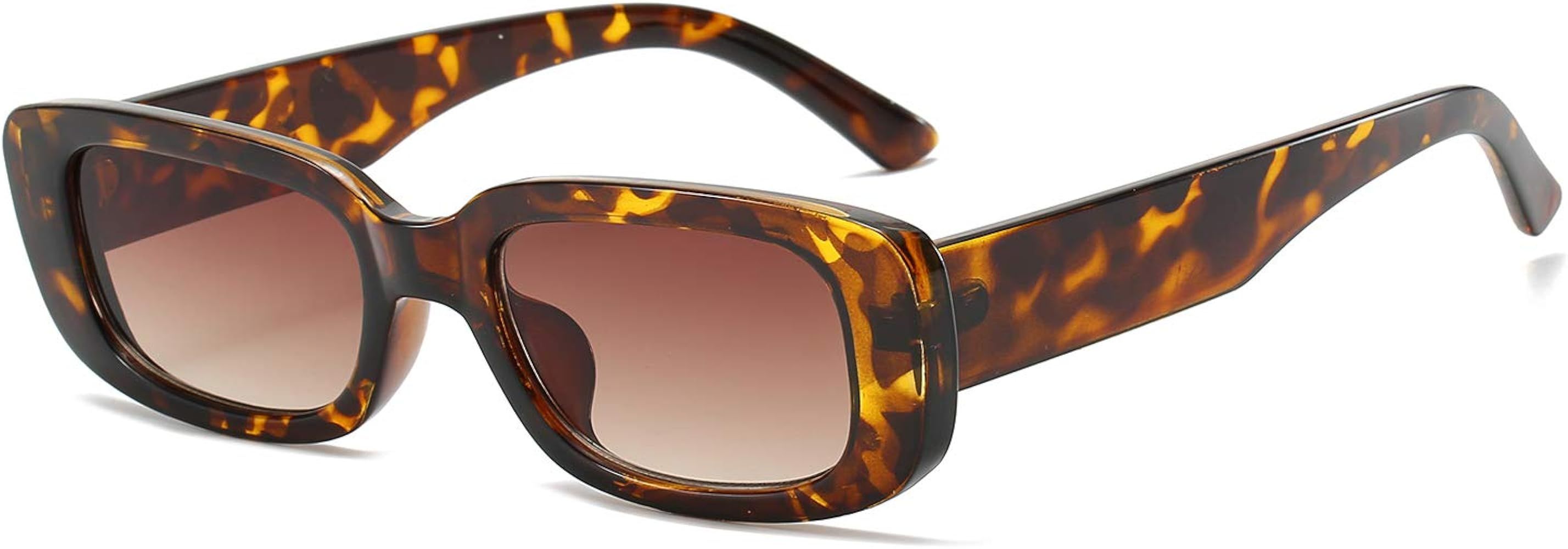Rectangle Sunglasses for Women Retro Fashion Sunglasses UV 400 Protection Square Frame Eyewear | Amazon (US)