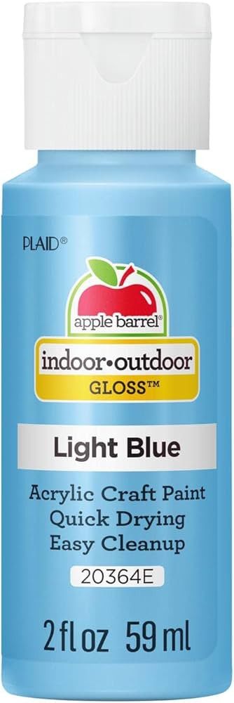 Apple Barrel Gloss Acrylic Paint in Assorted Colors (2-Ounce), 20364 Light Blue | Amazon (US)