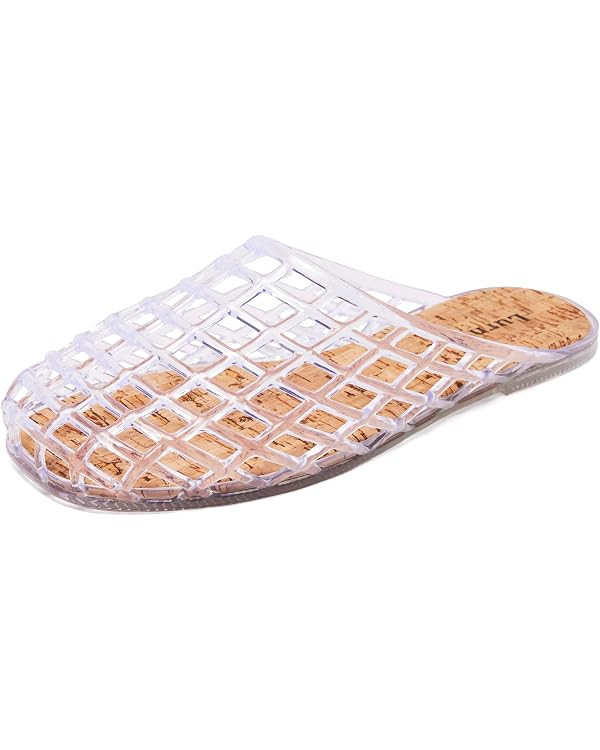 Clear Jelly Mesh Slide Sandals for Women Slip on Closed Toe Flats Sandals Summer Beach Jelly Shoe... | Amazon (US)